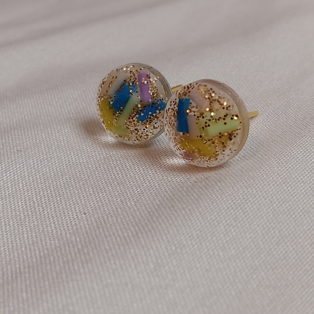 5/$25 Colorful Confetti Stud Earrings
